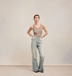 Ami Paris Flare Fit Jeans Grises | ICSE9629